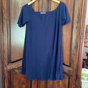 Planet gold blue off shoulder top size XL